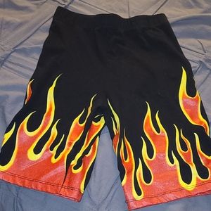 FashionNova flames bike shorts